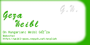 geza weibl business card